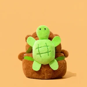 Plush Capybara AirPods Case with Turtle Backpack