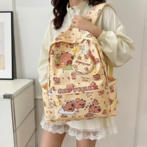 All-Over Print Capybara Backpack School Bag