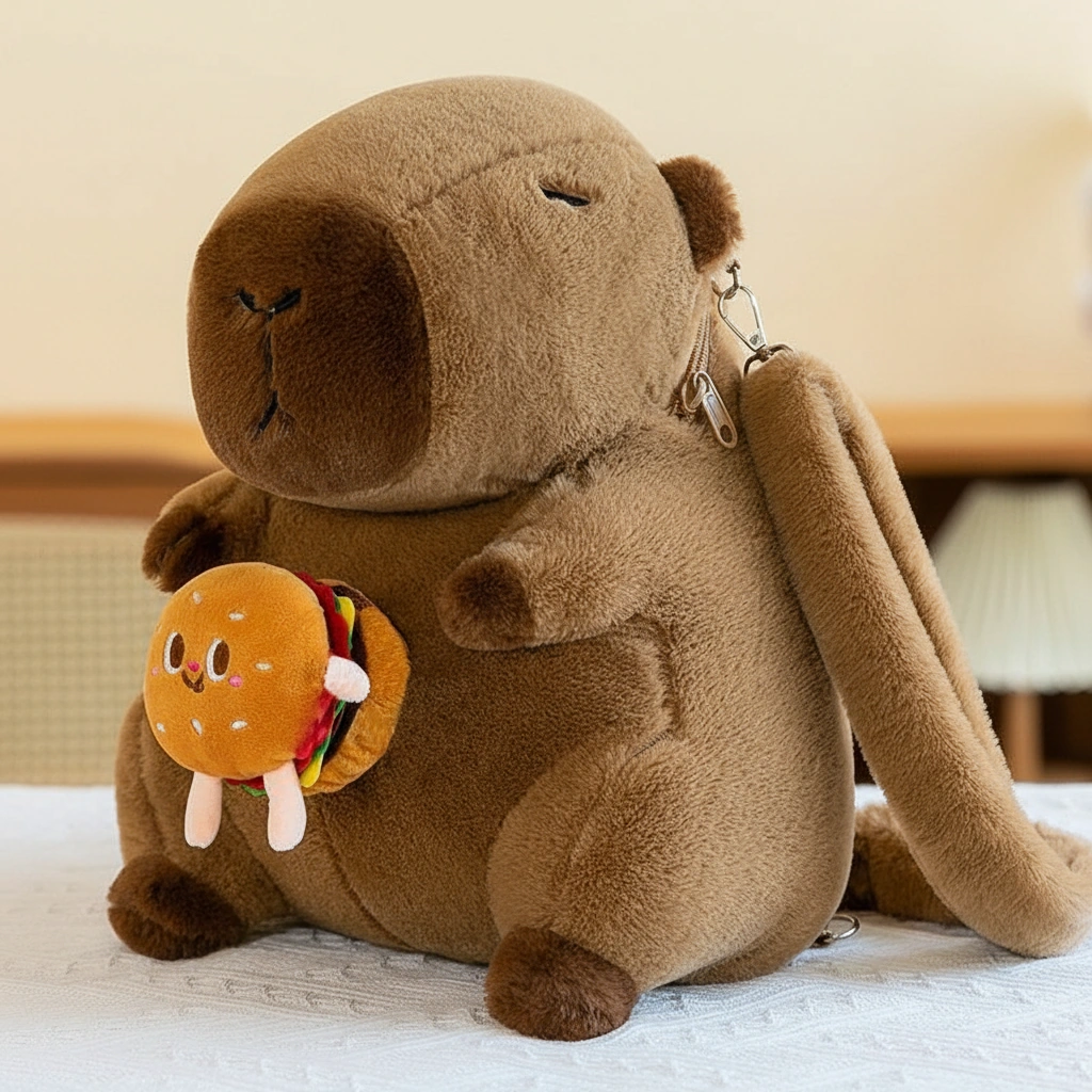 Cute Capybara Plush Backpack 3D Stuffed Animal Bag - Image 7