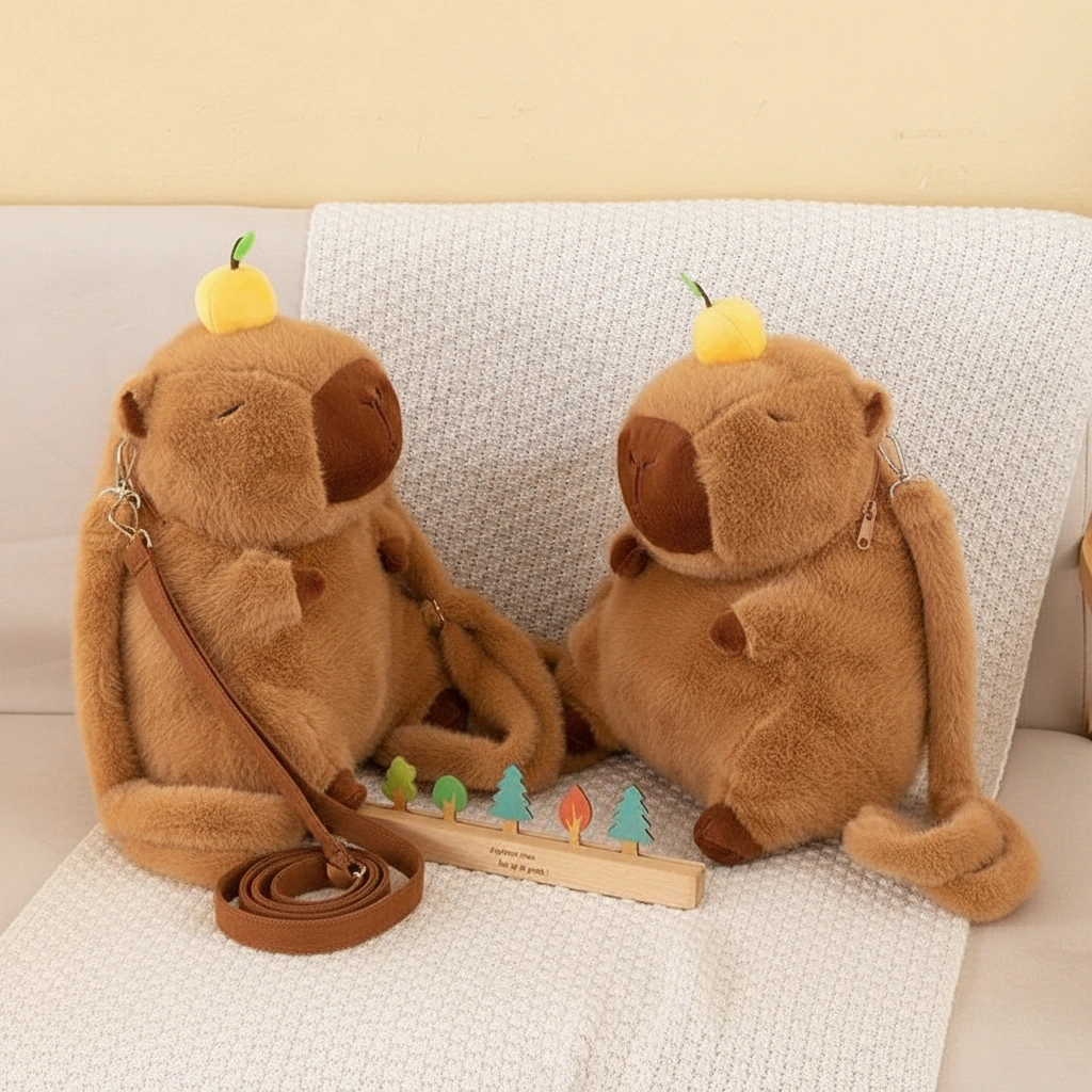 Cute Capybara Plush Backpack 3D Stuffed Animal Bag - Image 14