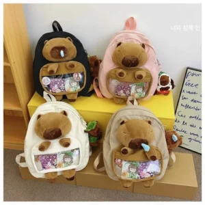 Capybara Plush Backpack with Snot Bubble