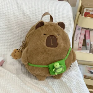 Capybara Plush Backpack with Turtle Bag & Charm