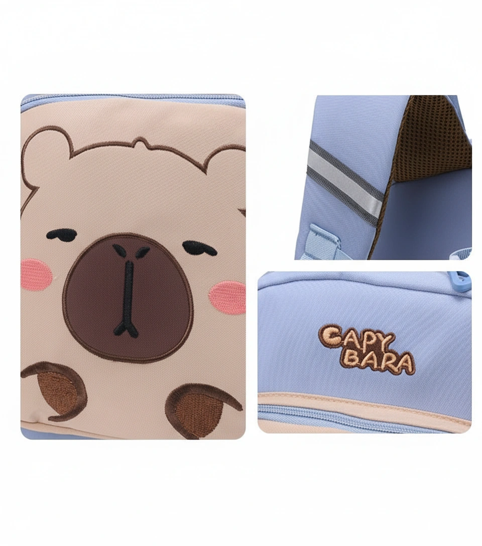 Cute Capybara Backpack for Kids School Bag (3 Colors) - Image 5
