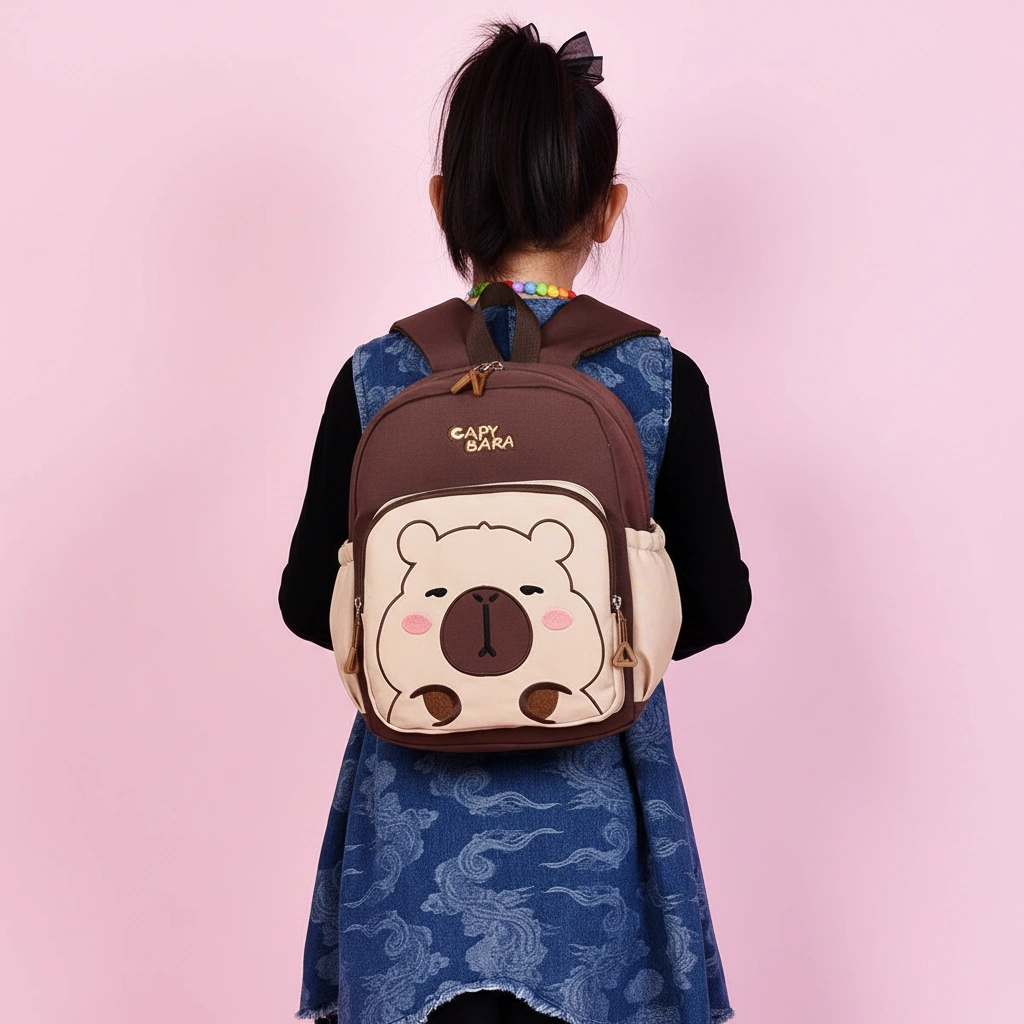Cute Capybara Backpack for Kids School Bag