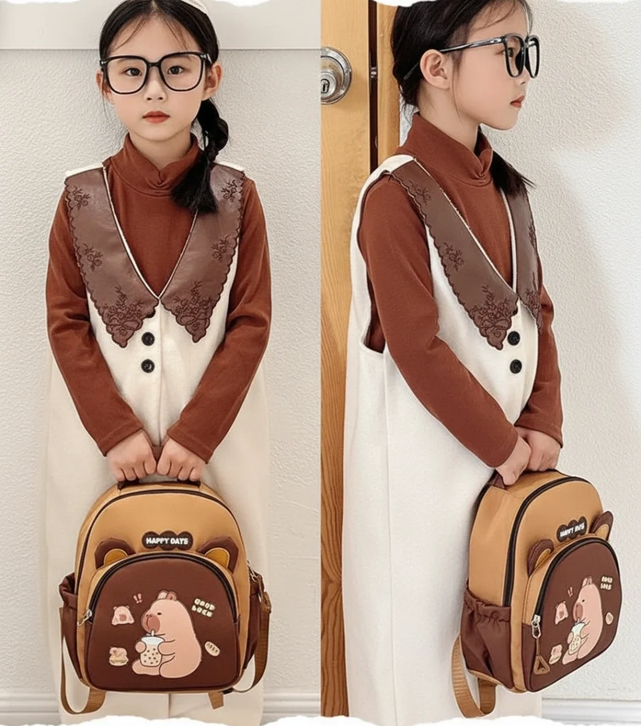Cute Capybara Backpack for Toddlers School Bag