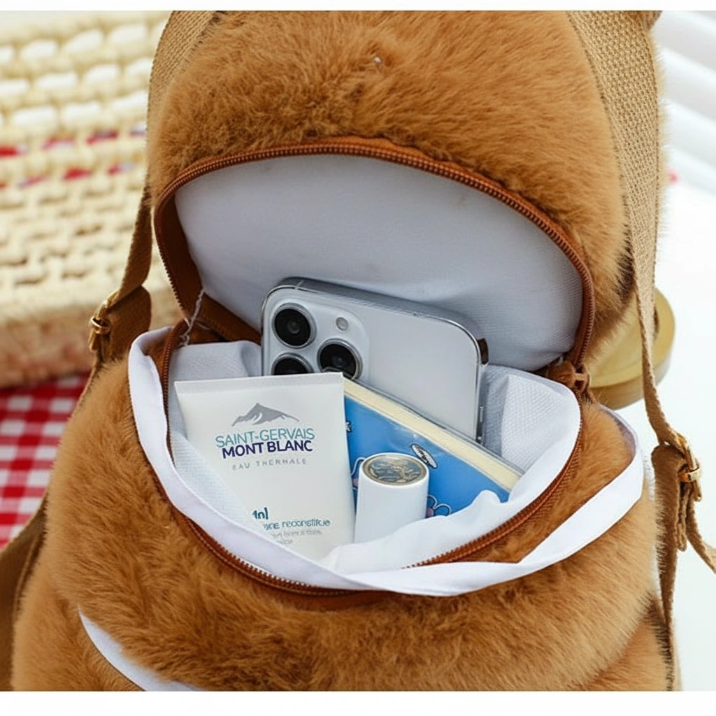 Capybara Chef Plush Backpack Stuffed Animal Bag