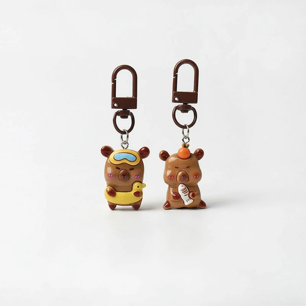 resin capybara bag charm capybara keychain