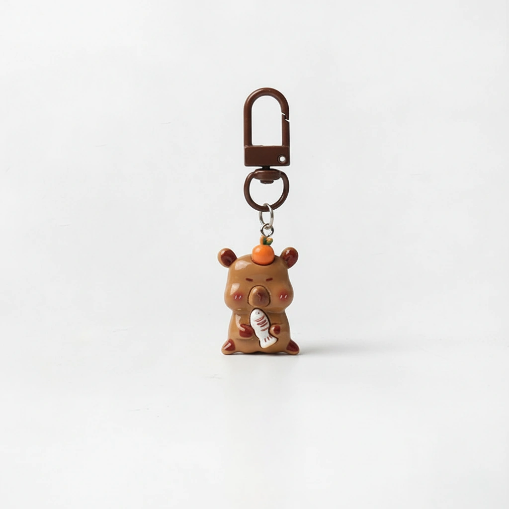 resin capybara bag charm capybara keychain