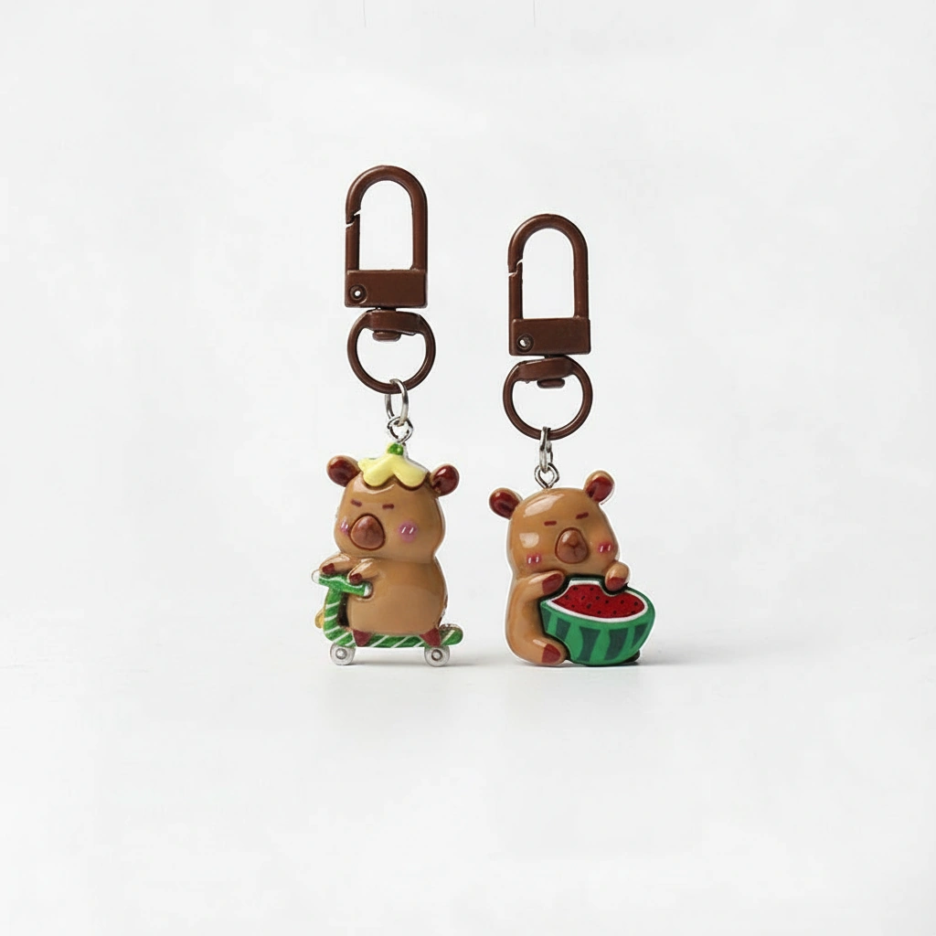 resin capybara bag charm capybara keychain