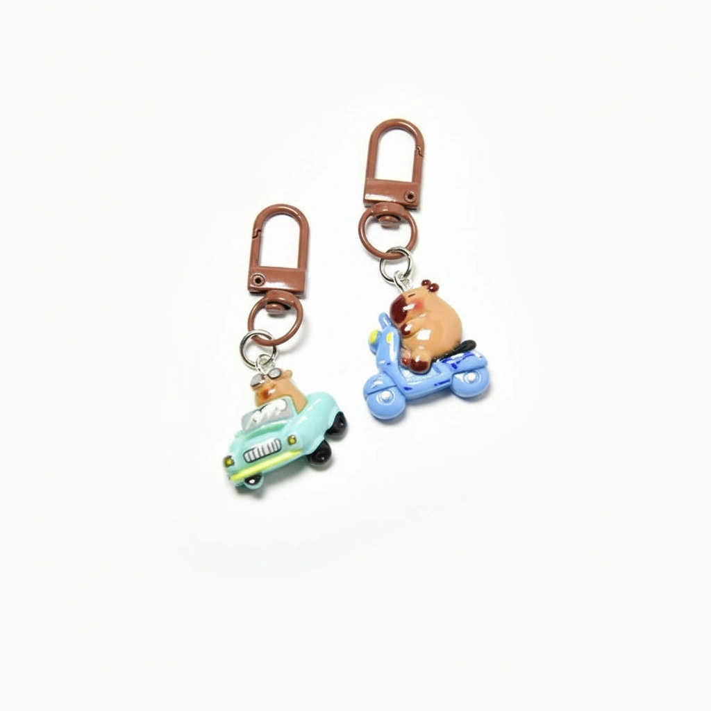 resin capybara bag charms