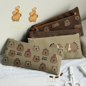 Canvas Capybara Pencil Pouch