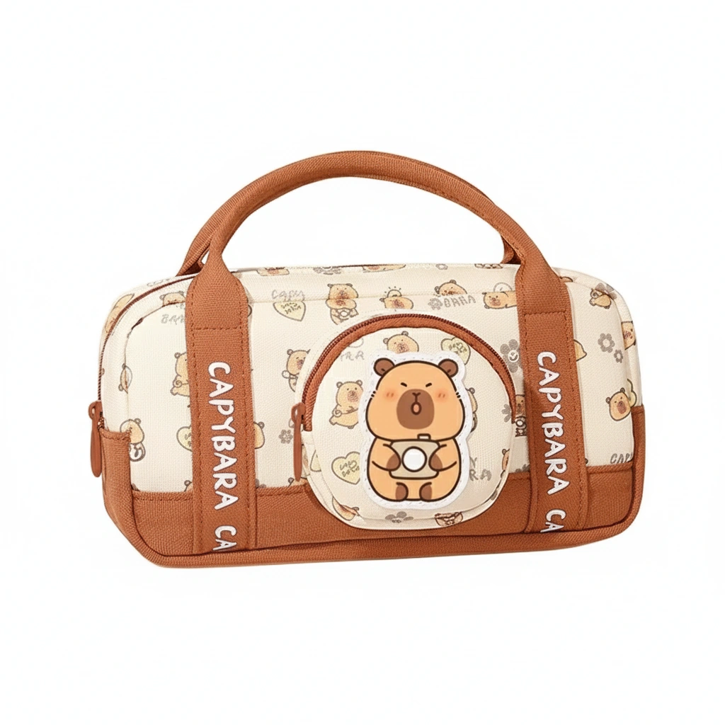 Canvas Handbag Style Capybara Pencil Case