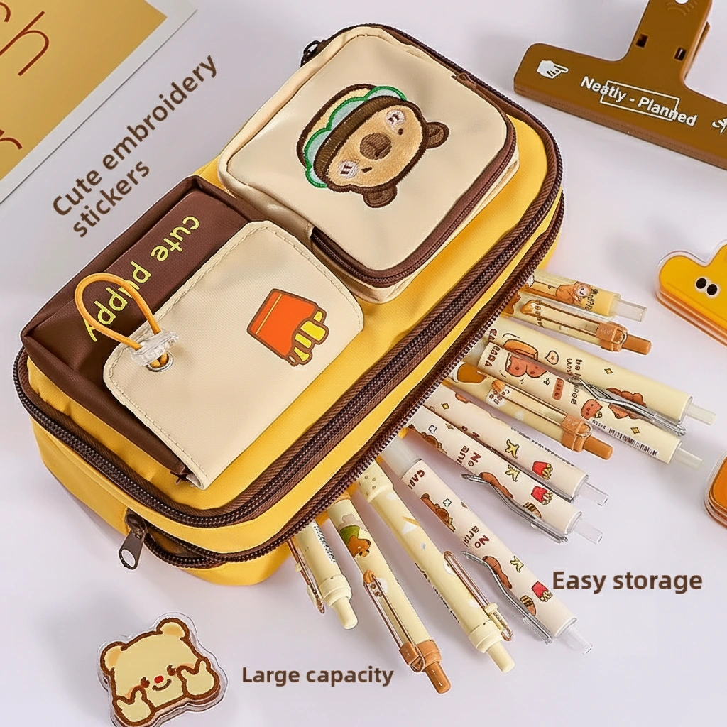 Capybara Rice Burger Pencil Case