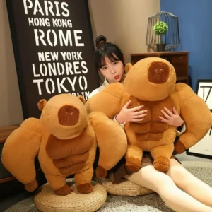 muscular capybara plush toy