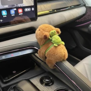 Capybara Plush Bracelet with Turtle Backpack