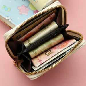 Inside of Capybara Cream Zip Wallet – Illustrated Coin Purse with Gold Zipper