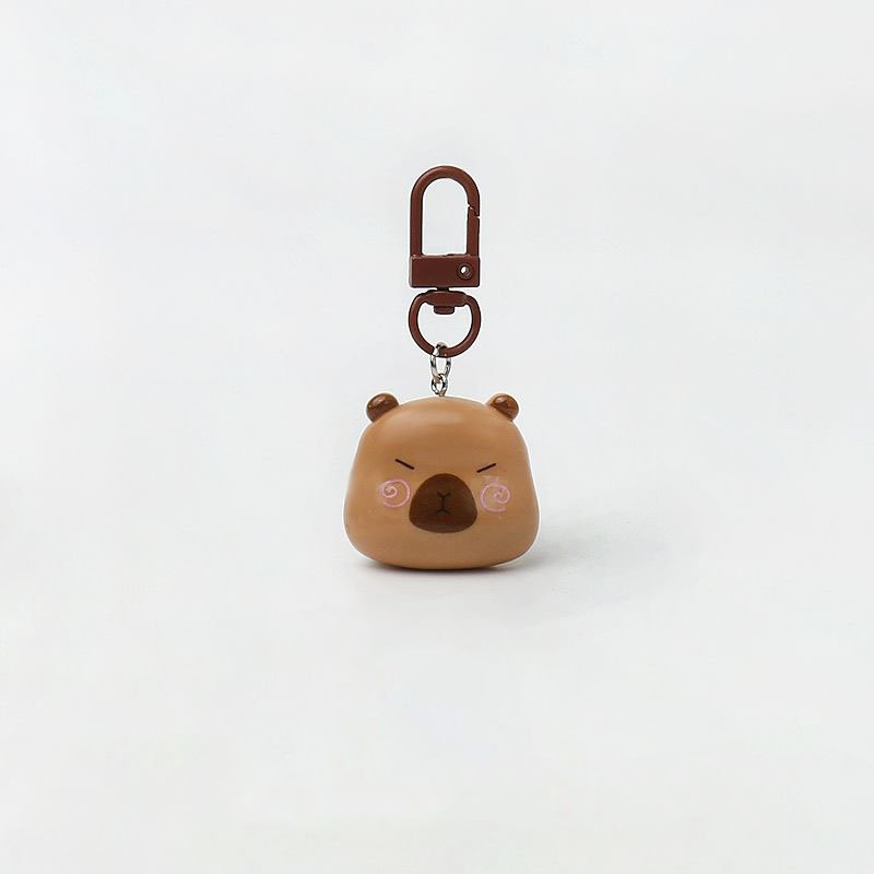 Cute brown capybara charm with clip