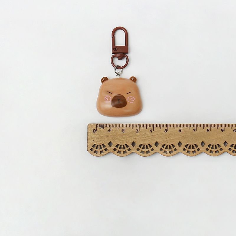 Cute capybara charm with ruler