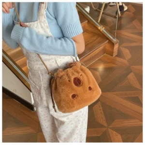 Soft Capybara Plush Bag Crossbody Purse
