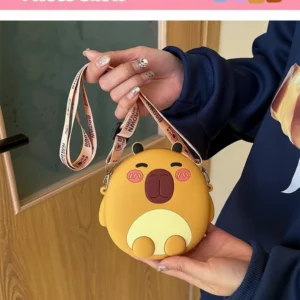 Capybara Mini Crossbody Purse Round Coin Bag