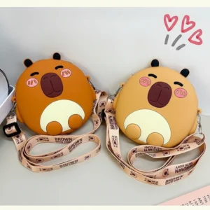 Capybara Mini Crossbody Purse Round Coin Bag