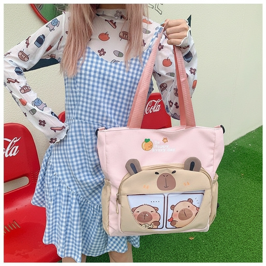 Capybara Canvas Tote Bag Capybara Tote Bag