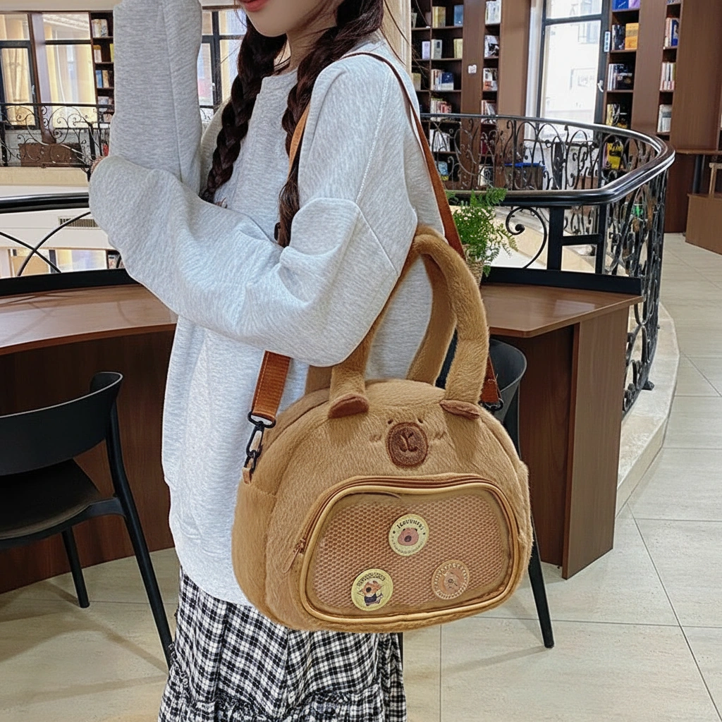capybara plush bag