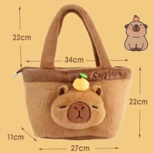 Capybara Plush Tote Bag