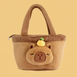 Capybara Plush Tote Bag