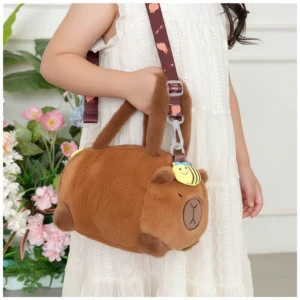 Brown Capybara Plush Handbag