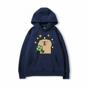 Four-Leaf Clover Lucky Capybara Hoodie