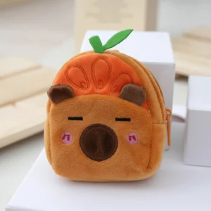 Fruit Capybara Plush Backpack Coin Purse - Mini Pouch Keychain
