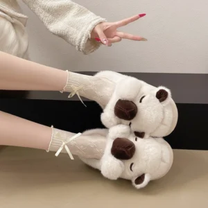 Plush Capybara Slippers Soft Slides