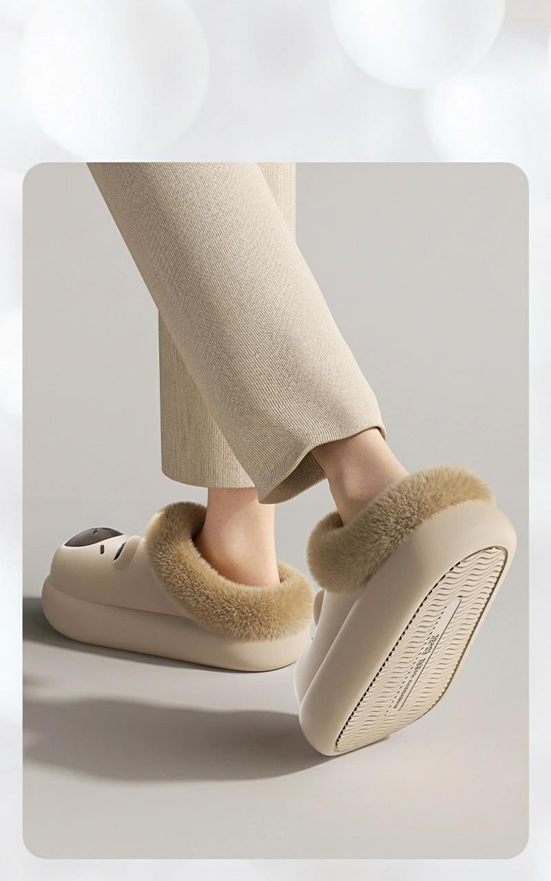 Waterproof EVA Capybara Clogs Plush Lined Slippers