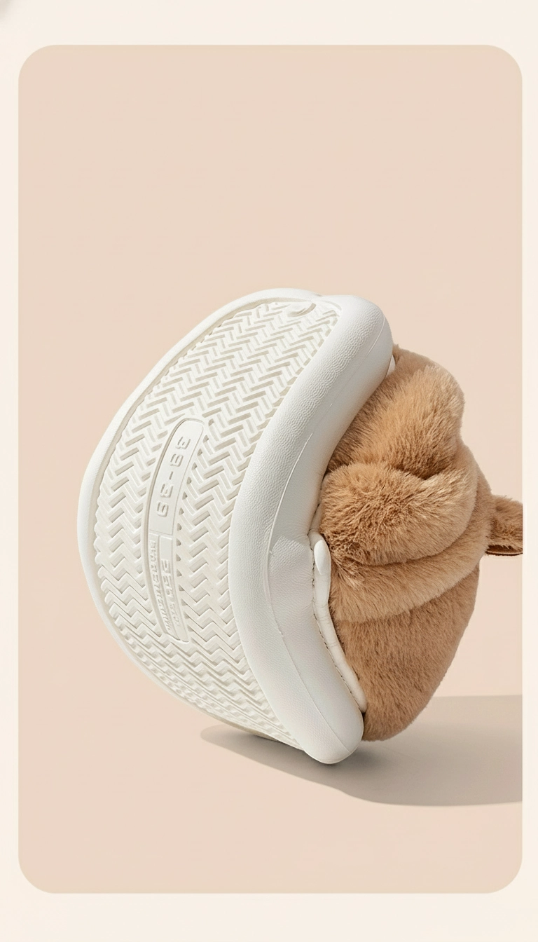Sleepy Capybara Plush Slides House Shoes