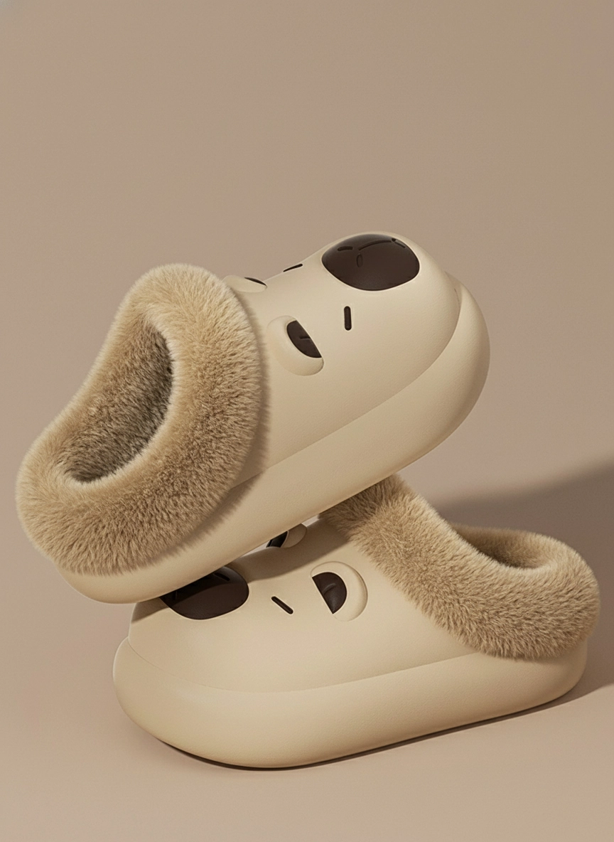 Waterproof EVA Capybara Clogs Plush Lined Slippers