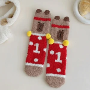 Capybara Fluffy Socks