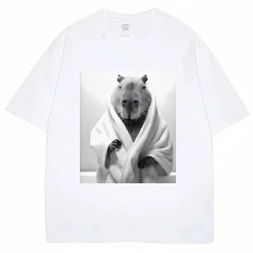 Capybara Bathrobe T-Shirt
