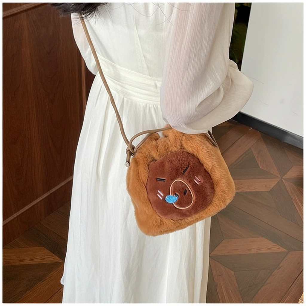 Soft Capybara Plush Bag Crossbody Purse