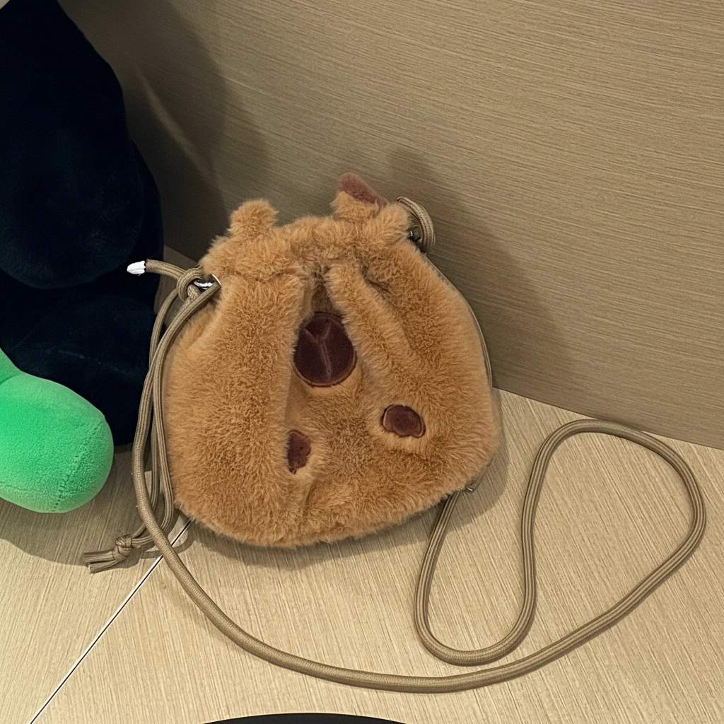 Soft Capybara Plush Bag Crossbody Purse